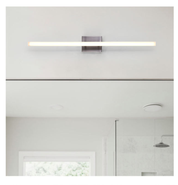 IW72 Description:36"L x 4-3/4"H x Ext.5" Length:915mm Height:120mm,Ext.125mm Canopy:W145mm x H120mm Material:Steel +Acrylic Finish:Brushed Nickel Lighting Source:LED 24W 4000K