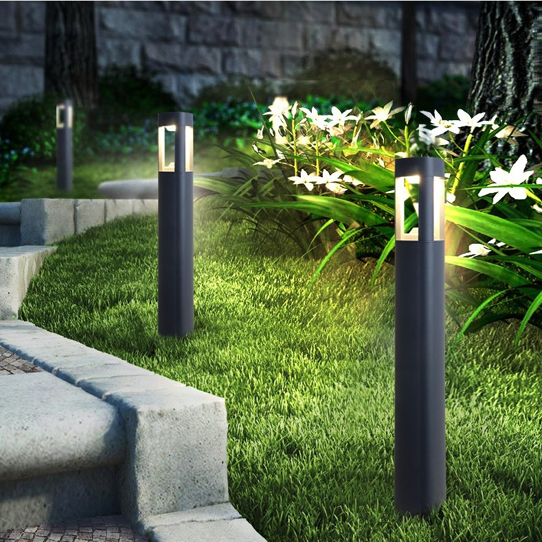 10w garden aluminium bollard light