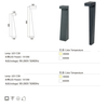 600 800mm 10W garden bollard light